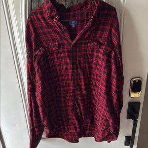 Men's Red Plaid Shirt